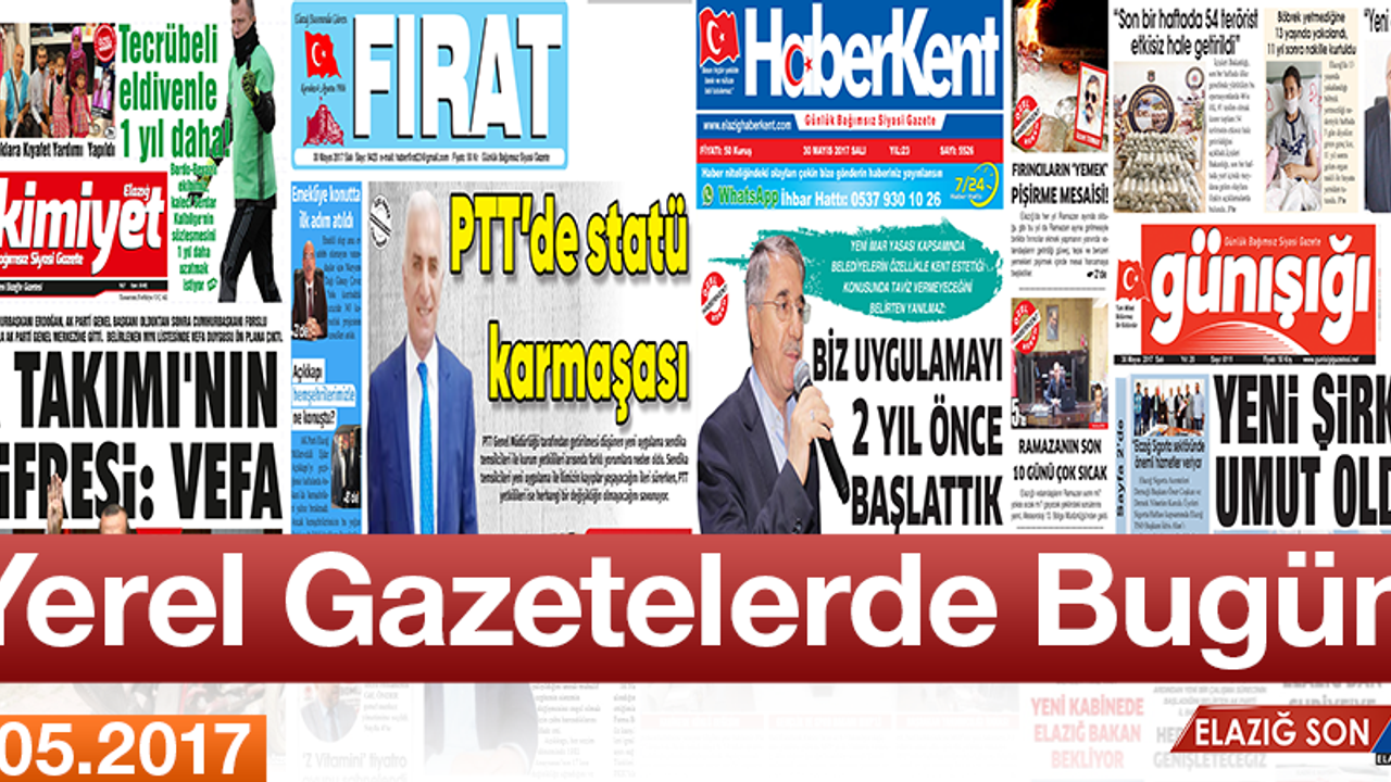 Bugünkü Yerel Gazetelere Ait Manşetler Burada