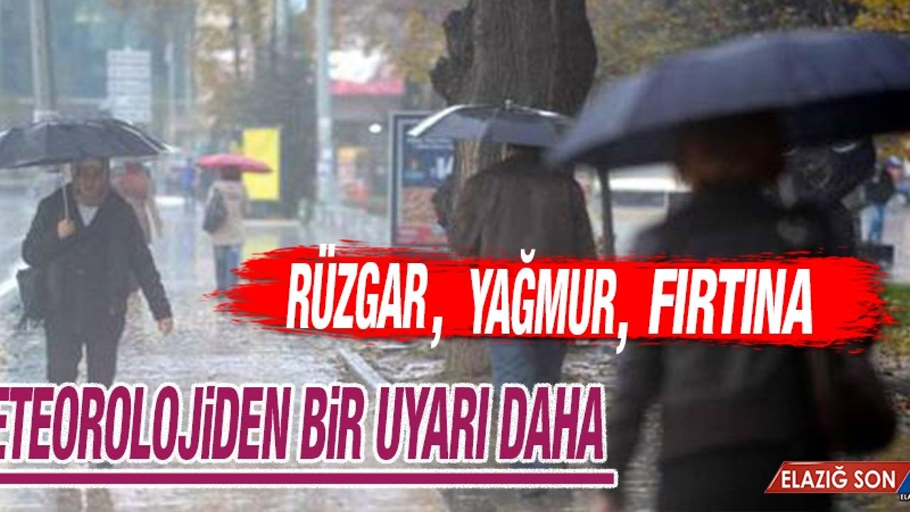 Meteorolojiden Sağanak Yağış İçin Bir Uyarı Daha