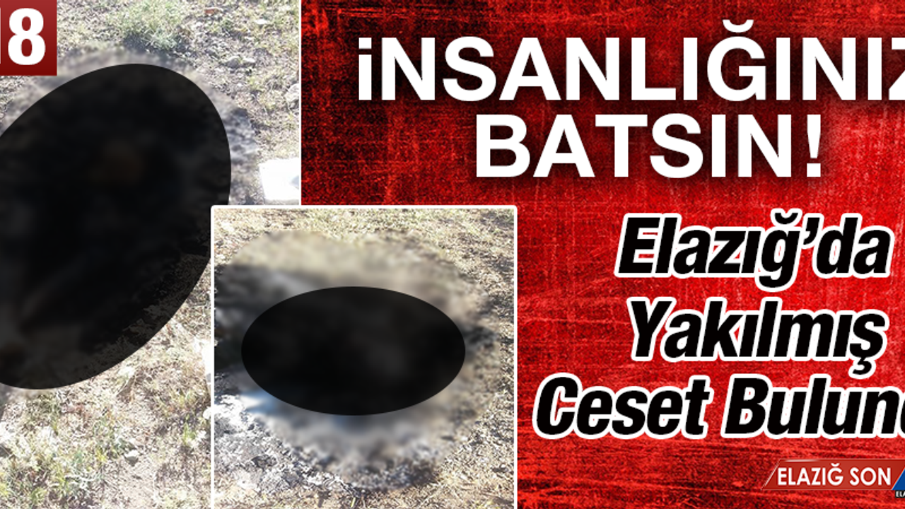 Elazığ'da Bir Erkek Cesedi Yakılmış Olarak Bulundu!