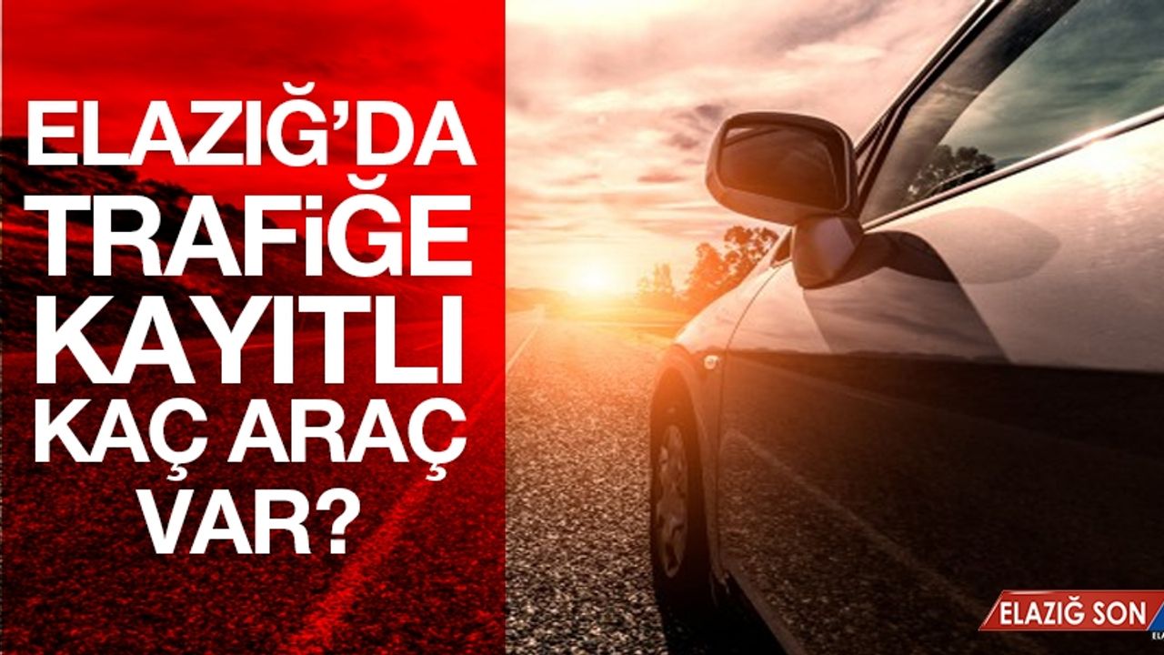 Elazığ'da Trafiğe Kayıtlı Kaç Araç Var