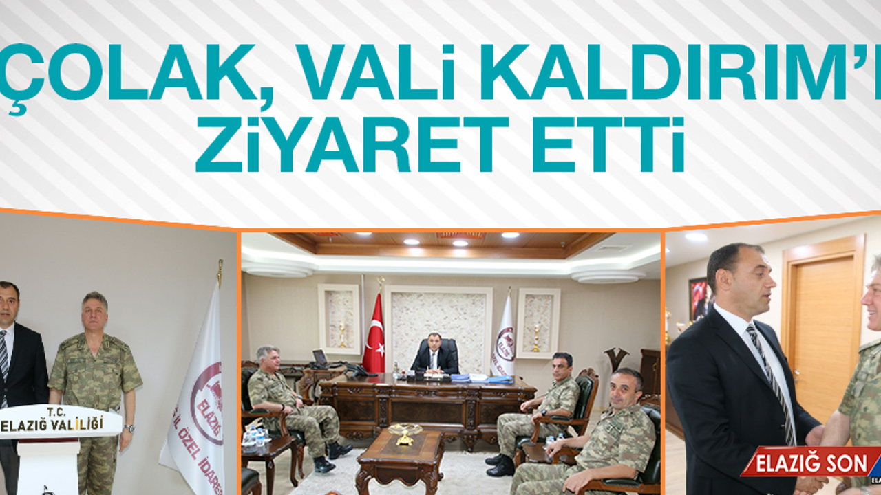 Çolak'tan, Vali Kaldırım'a Ziyaret