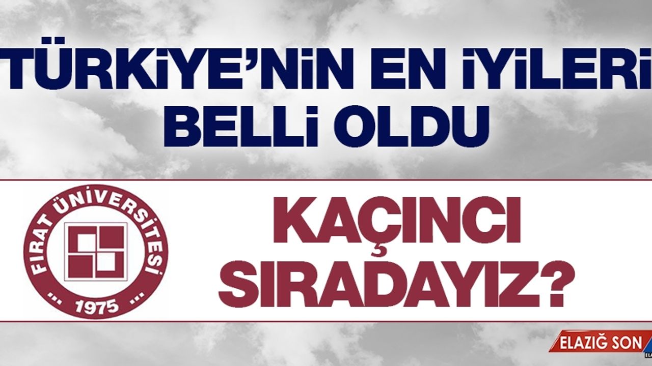 Türkiye’nin En İyi Üniversiteleri Açıklandı. Fırat Üniversitesi Kaçıncı Sırada?