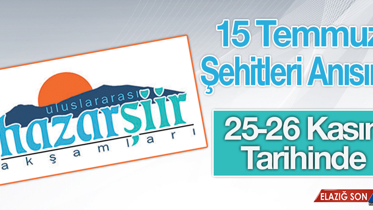 24. Uluslararası Şiir Akşamları 25- 26 Kasım da