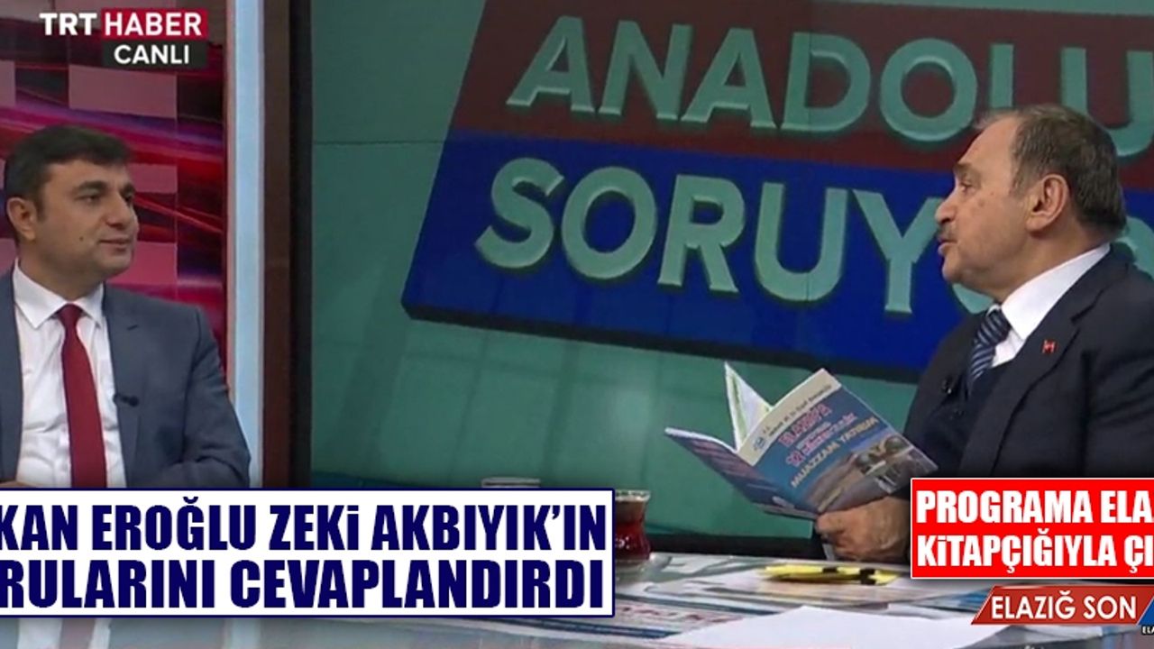 TRT Haber Canlı Yayınında Elazığ'a Yapılan Yatırımlar Anlatıldı