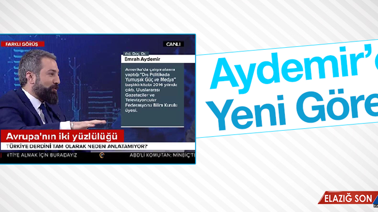 Fırat Üniversitesi İletişim Fakültesi Öğretim Üyesi Emrah Aydemir'e Yeni Görev