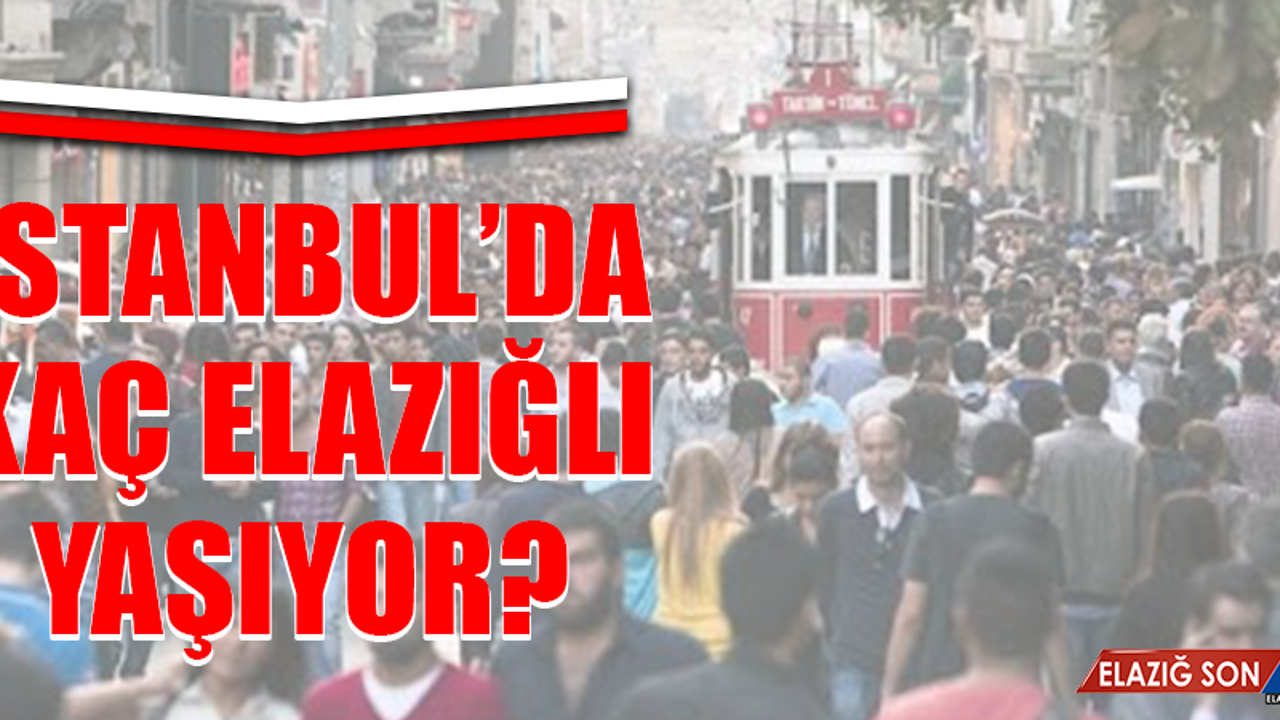 İşte İstanbul'da Yaşayan Elazığlı Sayısı
