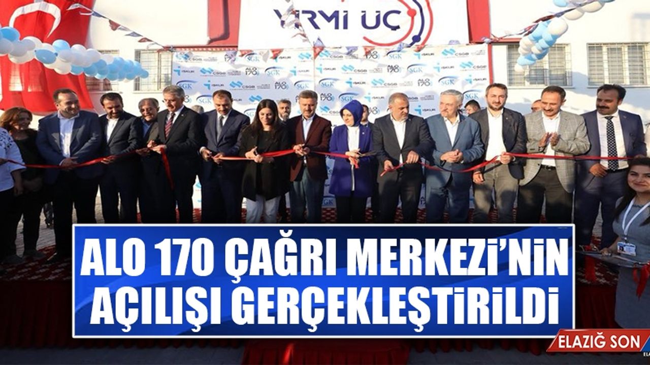 Alo 170 Çağrı Merkezi Açıldı