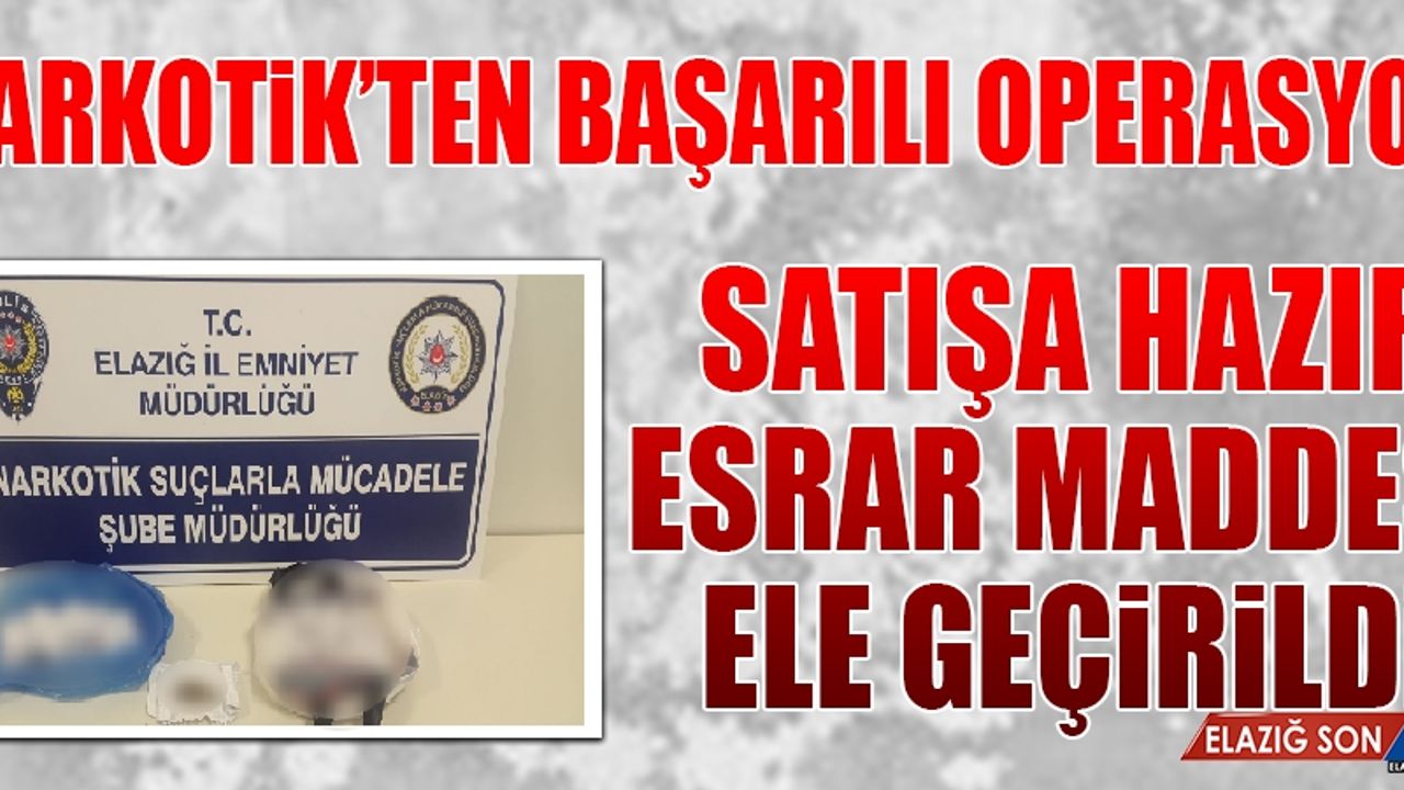 Satışa Hazır Esrar Maddesi Ele Geçirildi...
