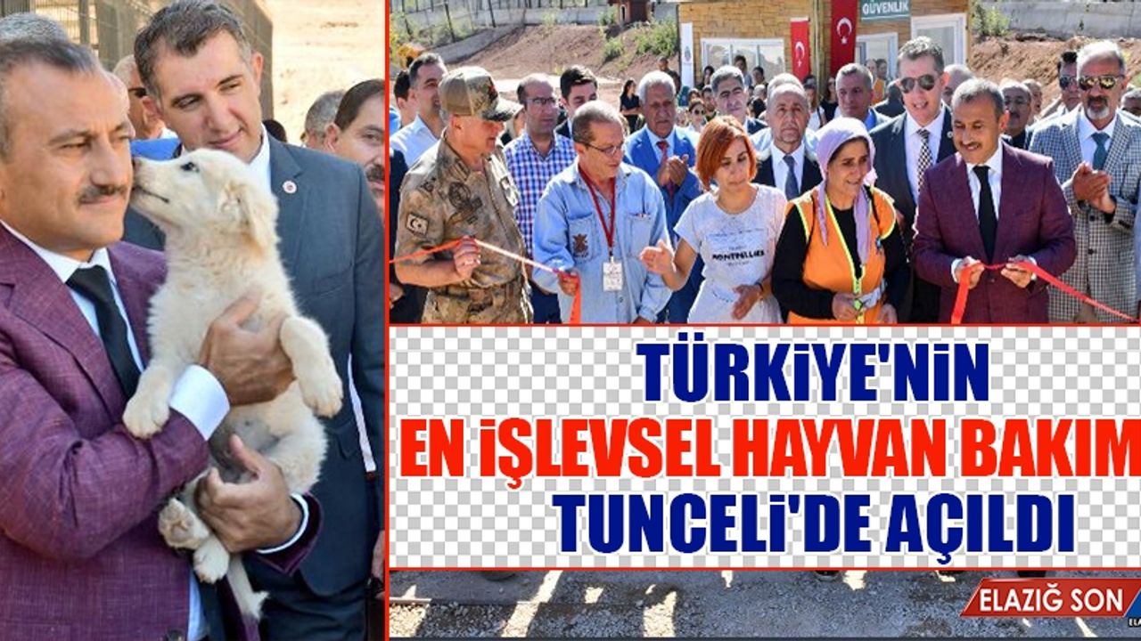 Türkiye'nin En İşlevsel Hayvan Bakımevi Tunceli'de Açıldı