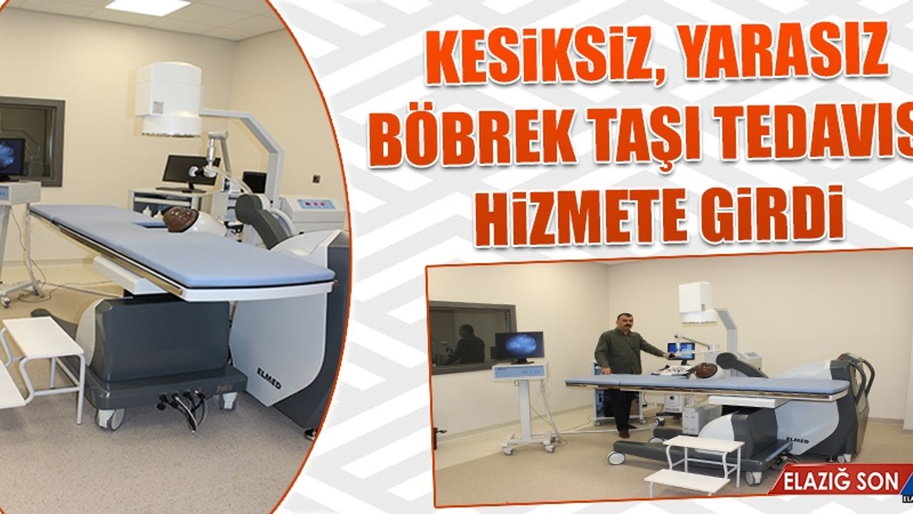 Fethi Sekin Şehir Hastanesi'nde Taş Kırma Merkezi Hizmete Girdi