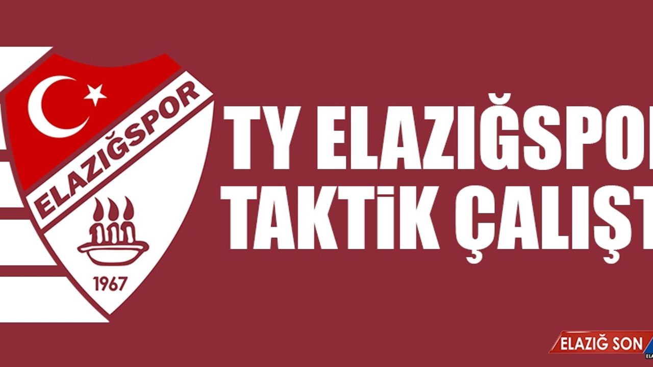 TY Elazığspor Taktik Çalıştı