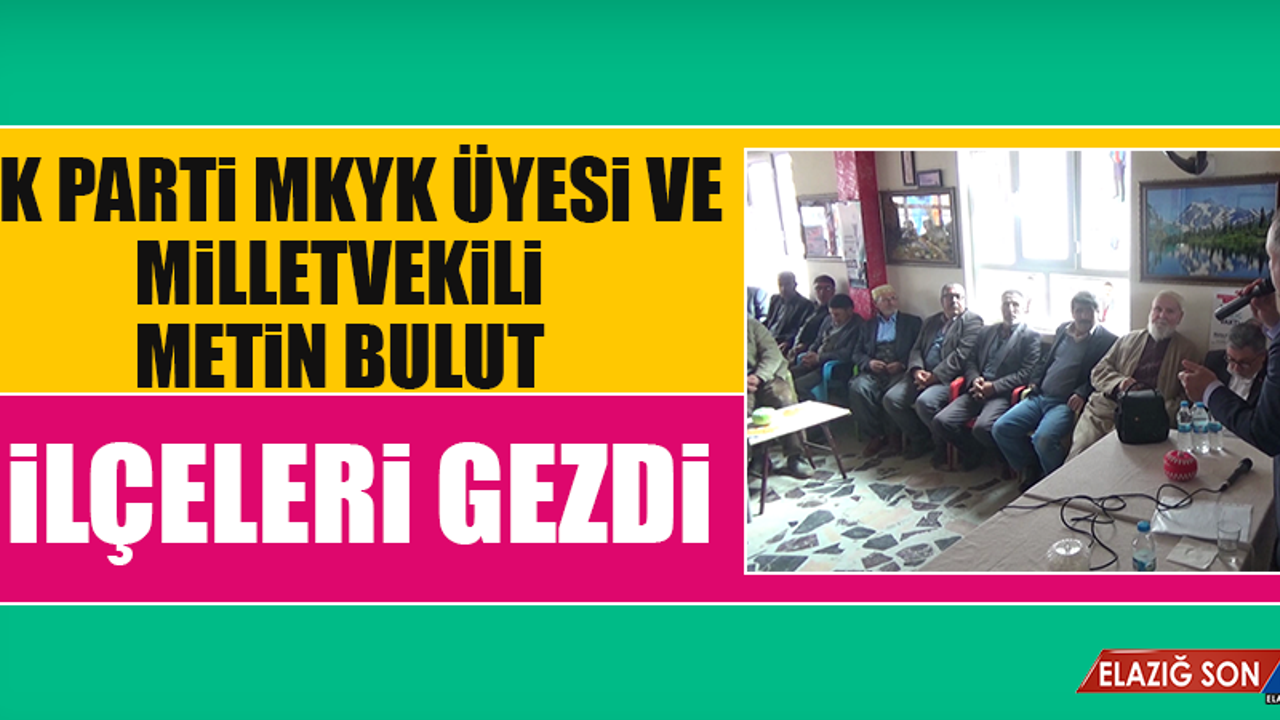 AK Parti MKYK Üyesi ve Milletvekili Bulut, İlçeleri Gezdi