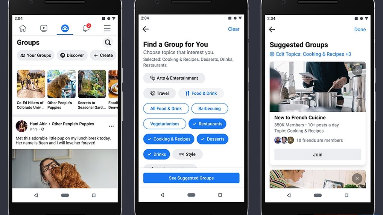 Facebook, Mobil Uygulamasını Grupları Öne Çıkaracak Şekilde Değiştiriyor