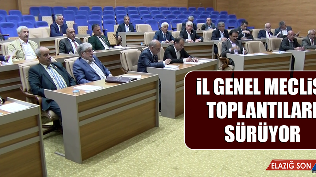 İl Genel Meclisi Toplantıları Sürüyor