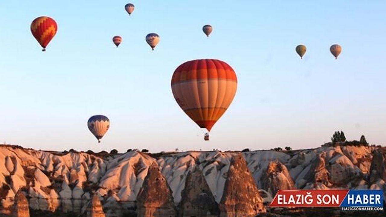 Sıcak hava balonlarıyla kuş bakışı Kapadokya