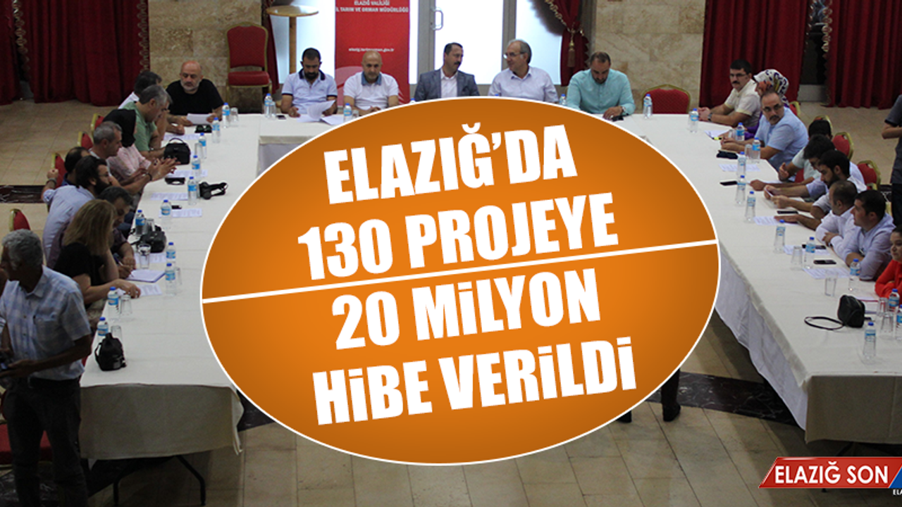 Elazığ’da 130 Projeye 20 Milyon Hibe Verildi