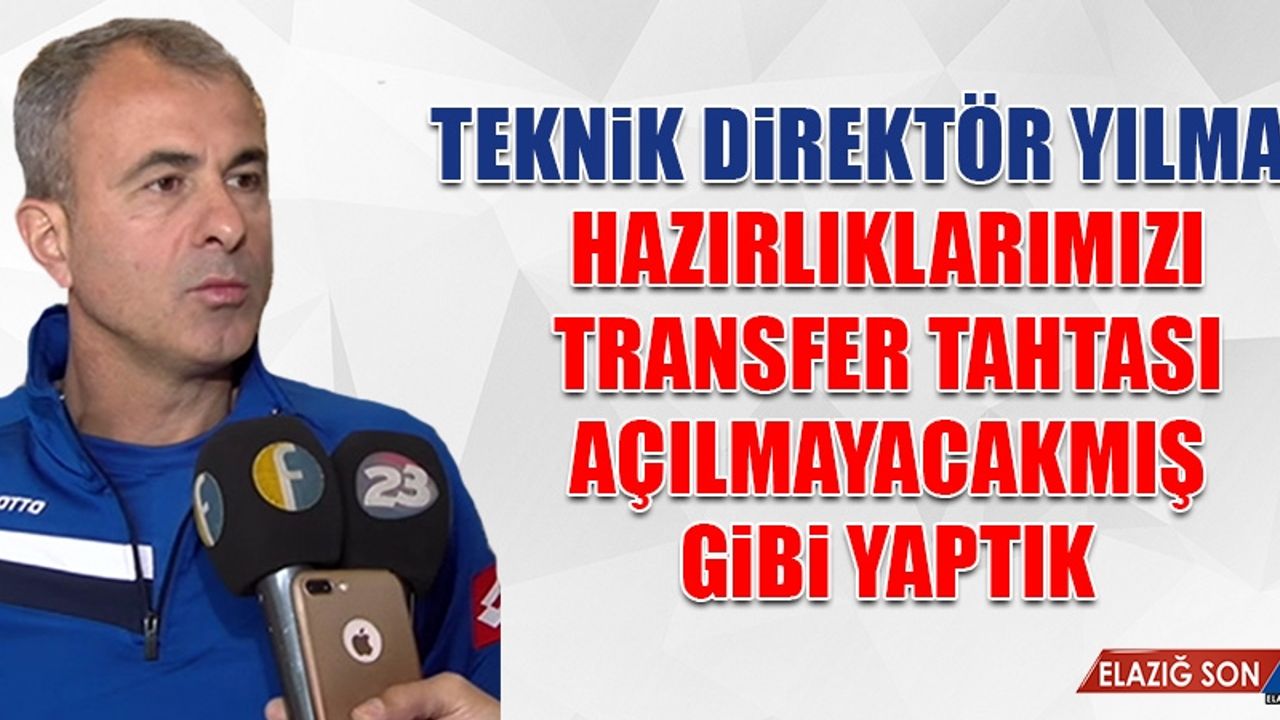 Yılmaz: Hazırlıklarımızı Transfer Tahtası Açılmayacakmış Gibi Yaptık