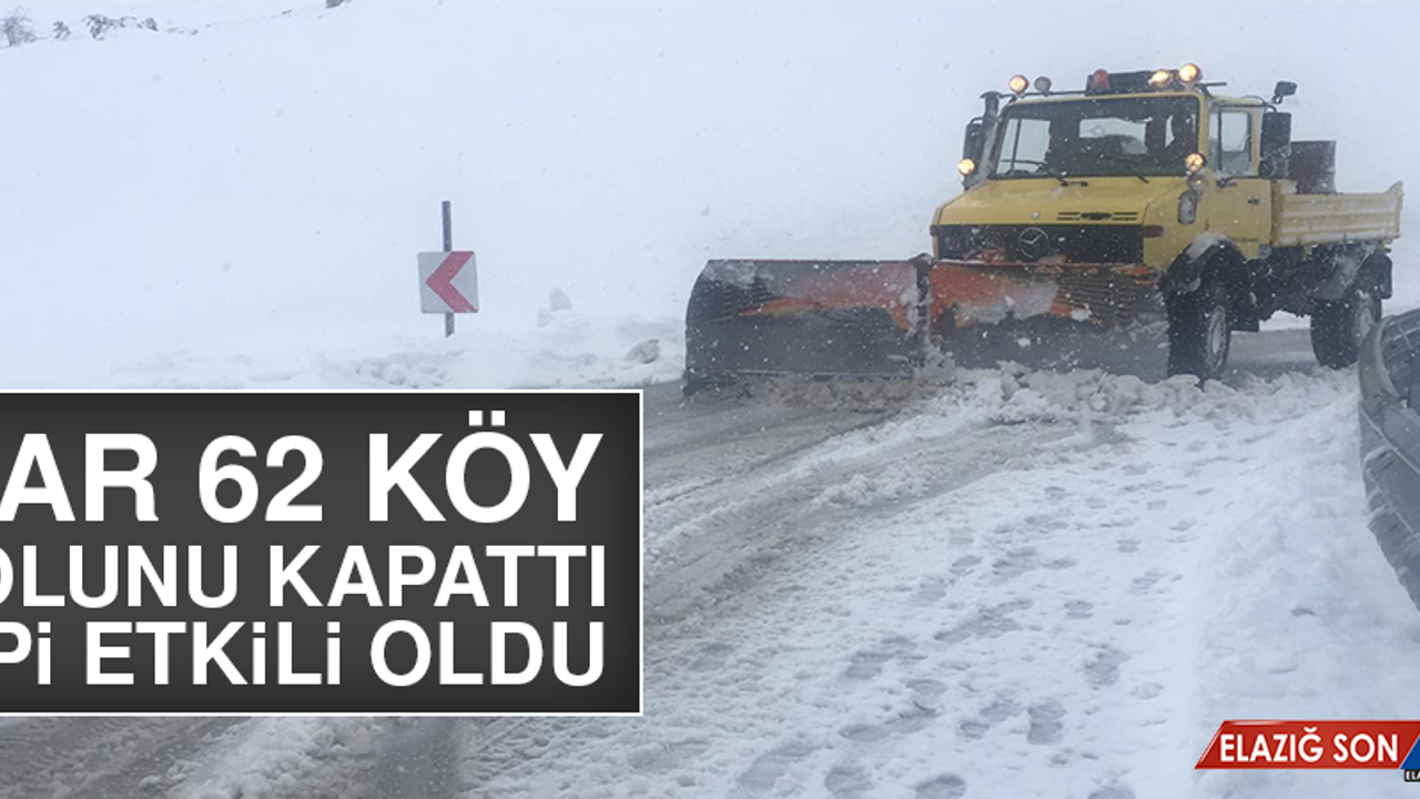 Kar 62 Köy Yolunu Kapattı, Tipi Etkili Oldu