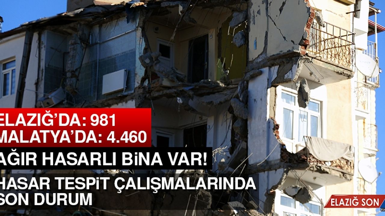 Elazığ'da Hasar Tespit Çalışmalarında Son Durum Ne?
