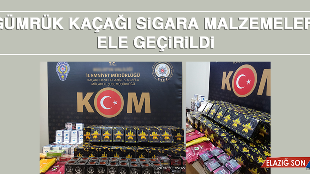 Gümrük Kaçağı Sigara Malzemeleri Ele Geçirildi