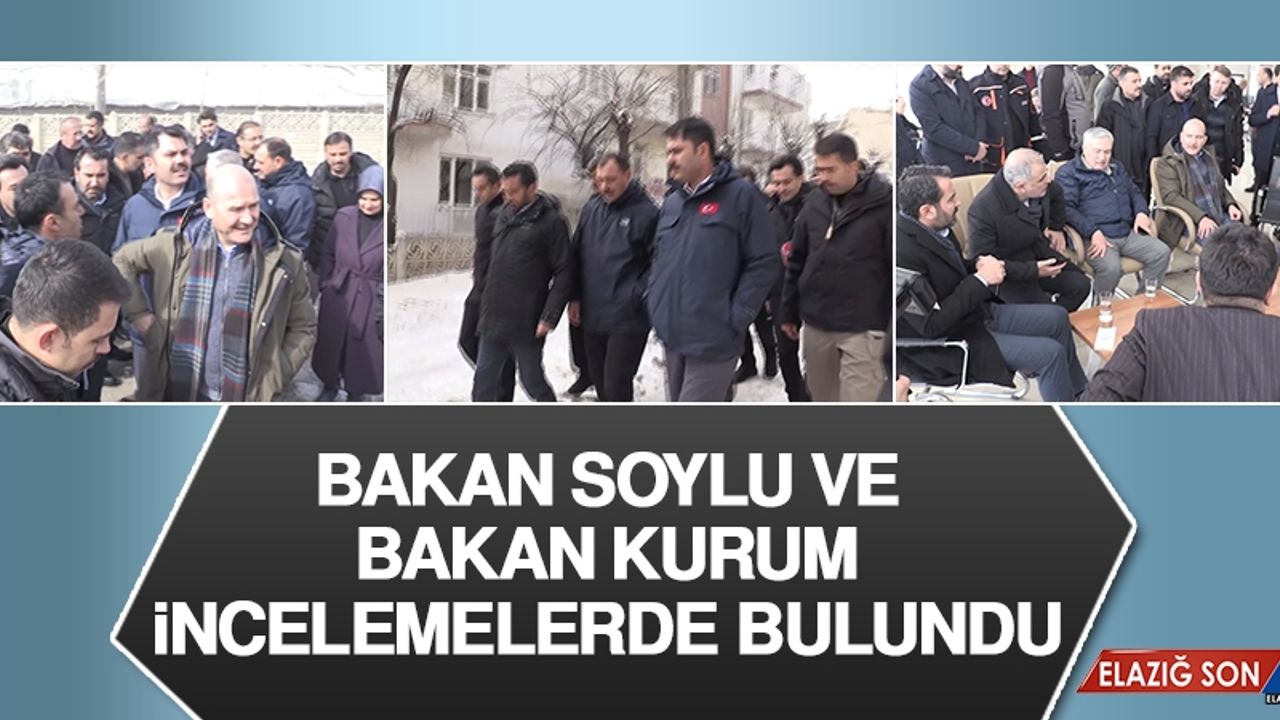 Bakan Soylu ve Bakan Kurum İncelemelerde Bulundu
