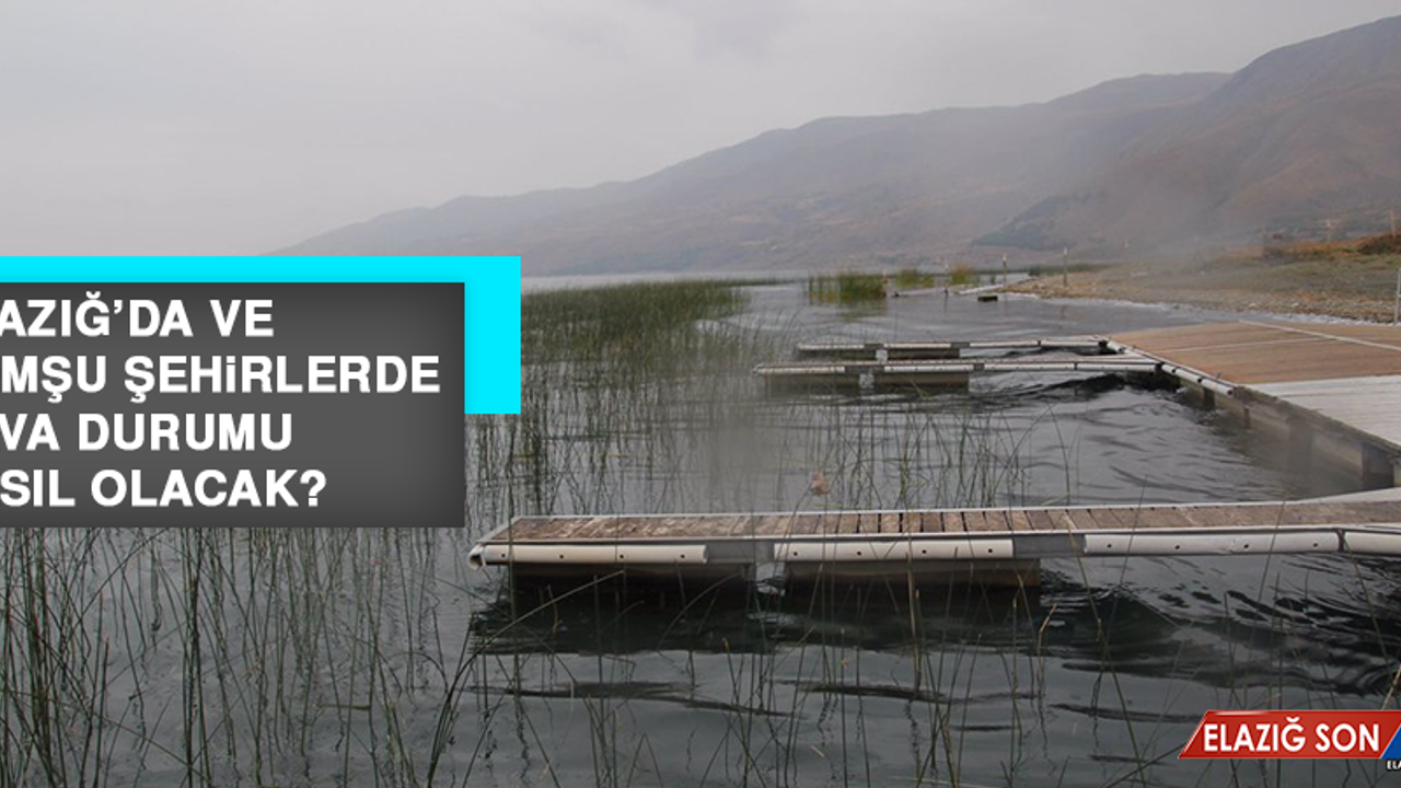 28 Temmuz’da Elazığ’da Hava Durumu Nasıl Olacak?