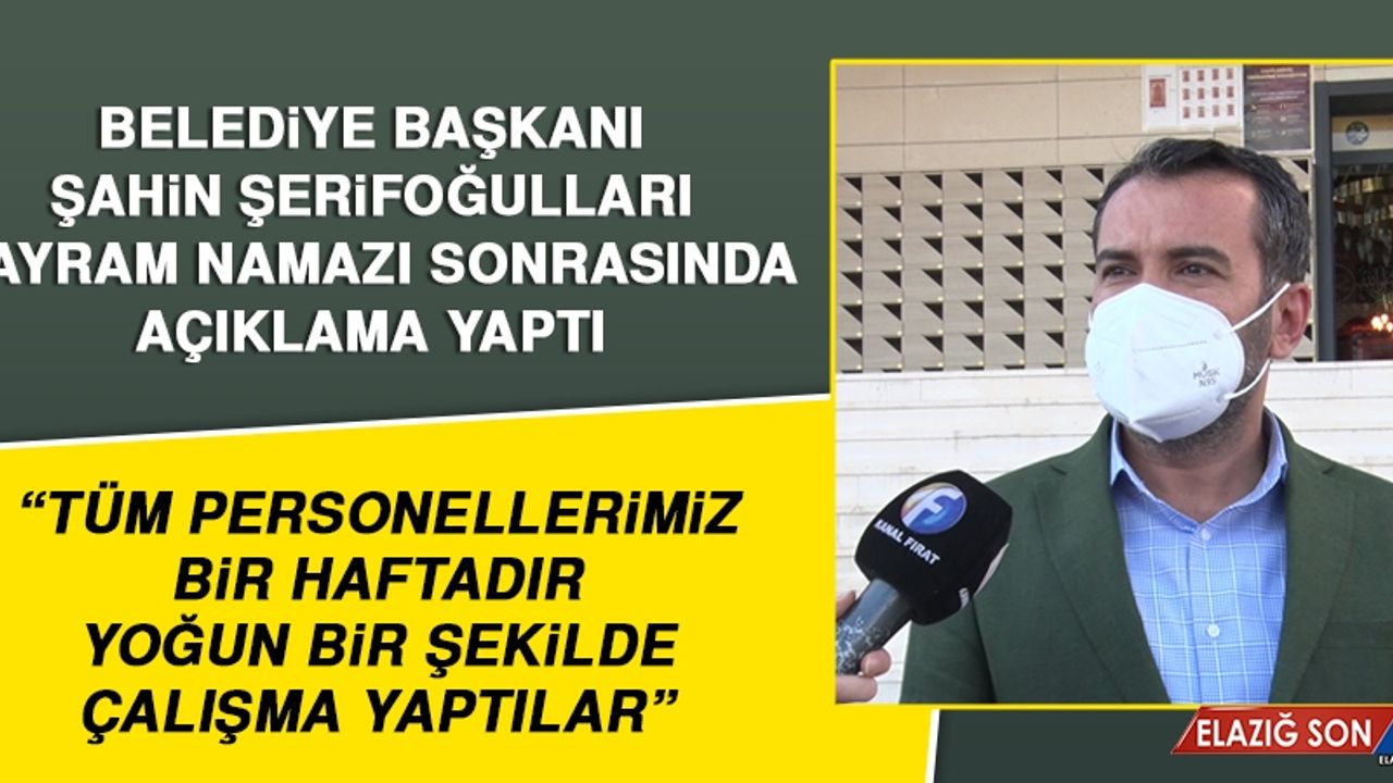 Başkan Şerifoğulları, Bayram Namazı Sonrasında Açıklamalarda Bulundu