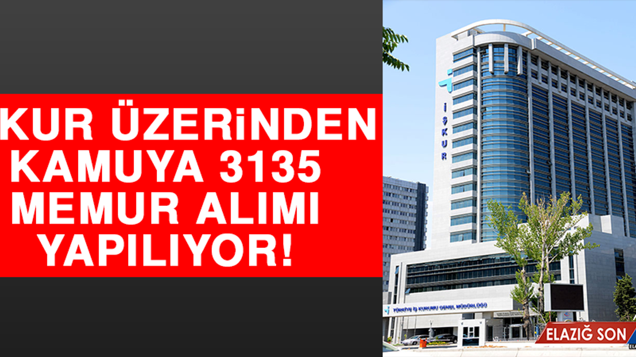 İŞKUR Üzerinden Kamuya 3135 Memur Alımı Yapılıyor!
