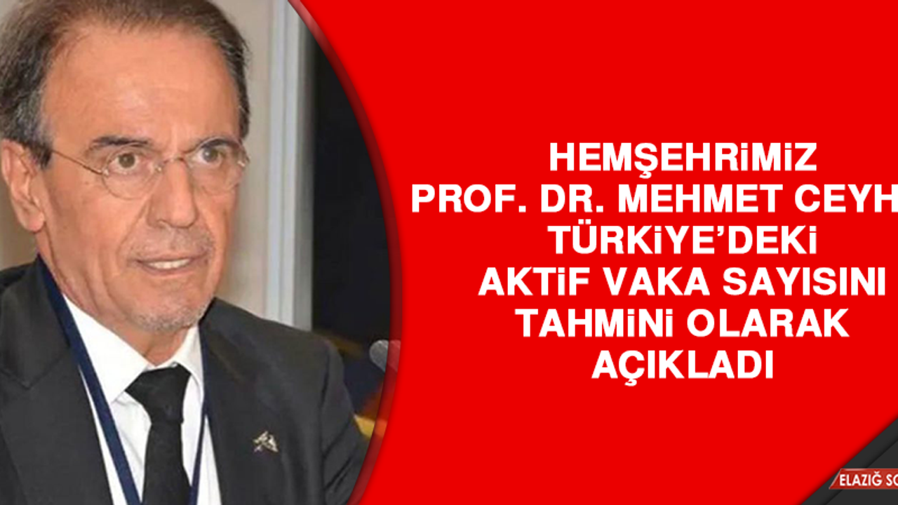 Hemşehrimiz Prof. Dr. Ceyhan, Aktif Vaka Sayısı İle Alakalı Açıklama Yaptı