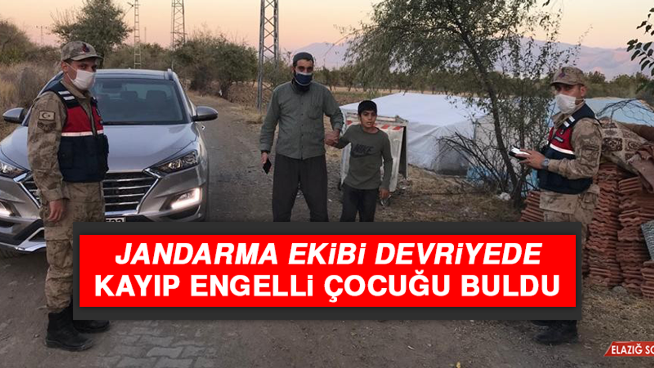 Jandarma Ekibi Devriyede, Kayıp Engelli Çocuğu Buldu