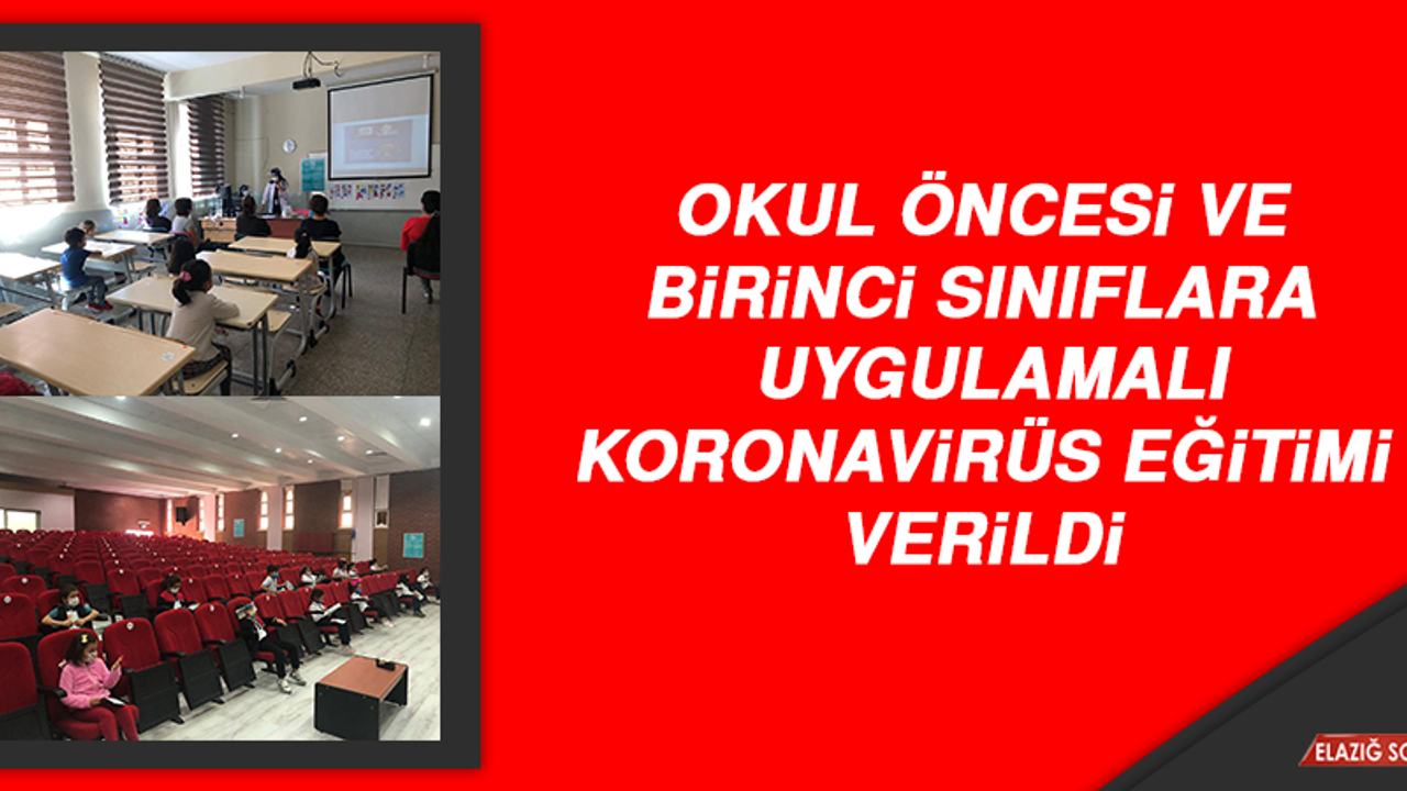 Okul Öncesi ve Birinci Sınıflara Uygulamalı Covid-19 Eğitimi Verildi