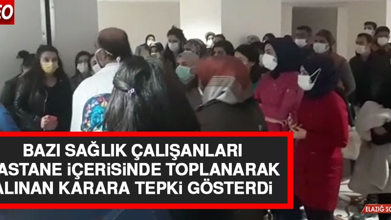 Üniversite Hastanesindeki Sağlık Çalışanları Hastane İçerisinde Toplandı