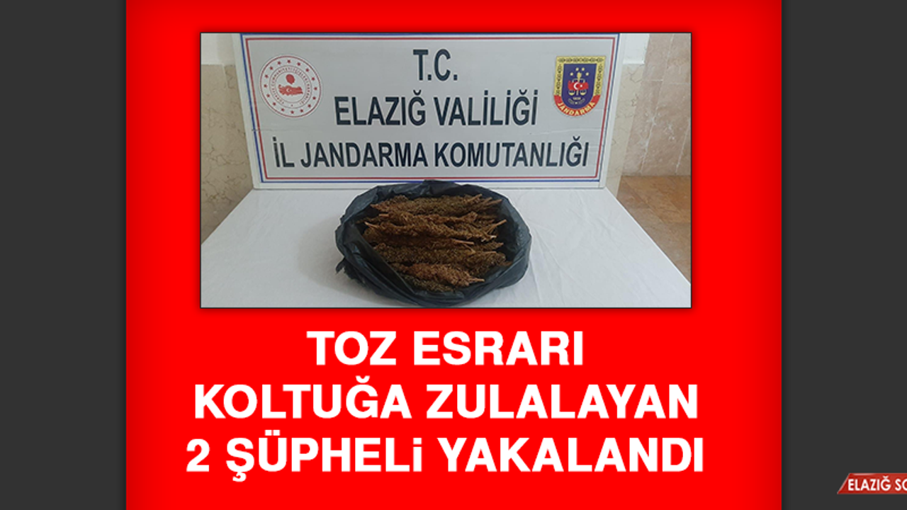 Toz Esrarı Koltuğa Zulalayan 2 Şüpheli Yakalandı
