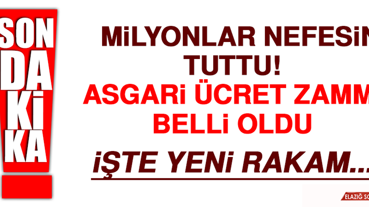 2021 YILI ASGARİ ÜCRET RAKAMI BELLİ OLDU!