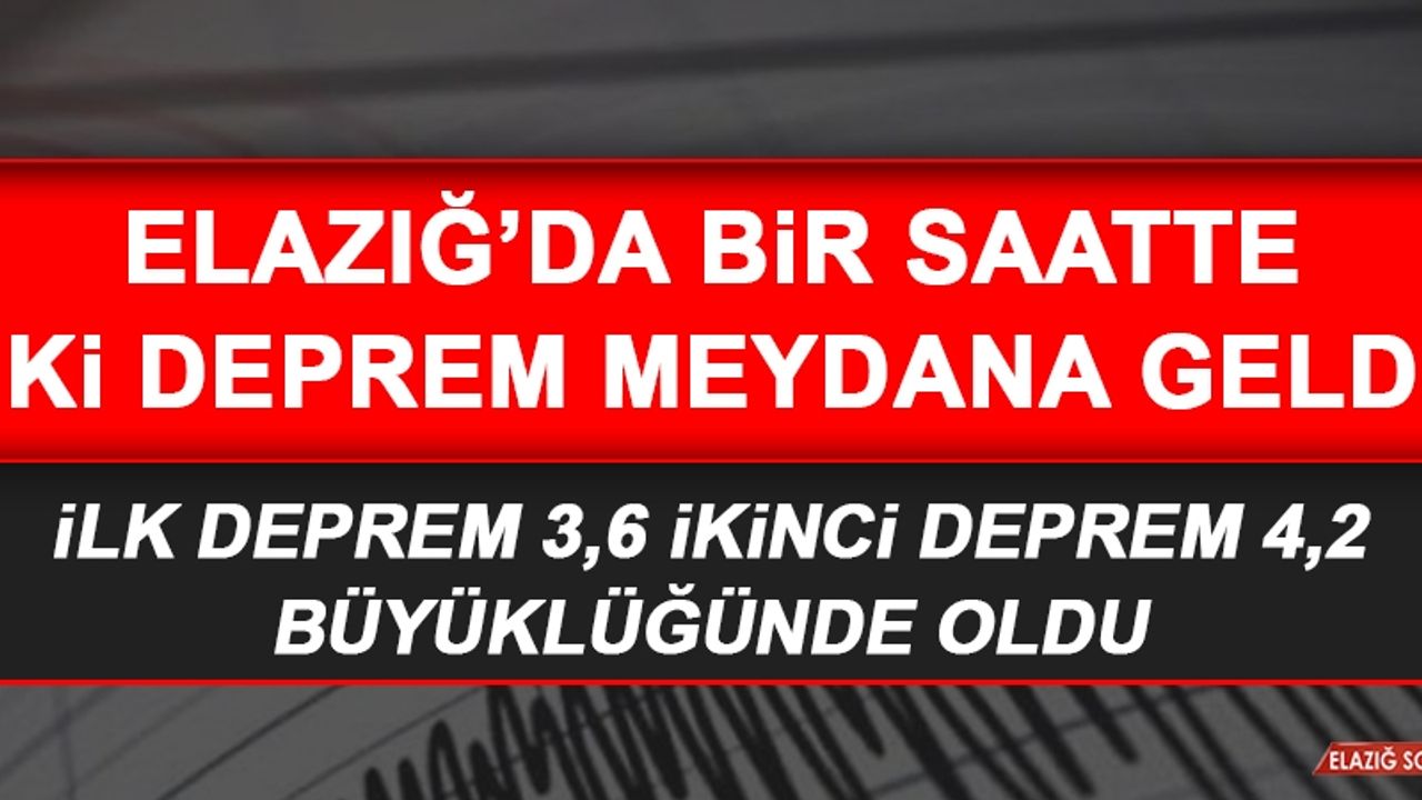 Elazığ'da Hissedilen Bir Deprem Daha Oldu!