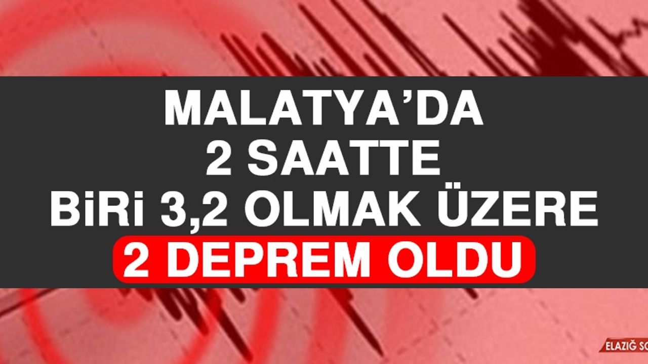 Malatya'da 3,2 Büyüklüğünde Deprem Meydana Geldi