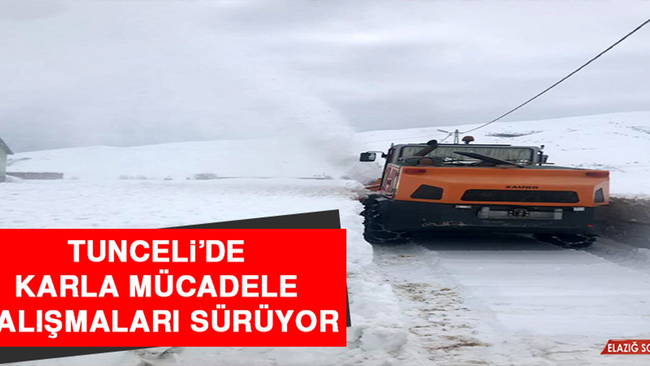 Tunceli’de Karla Mücadele Çalışmaları Sürüyor