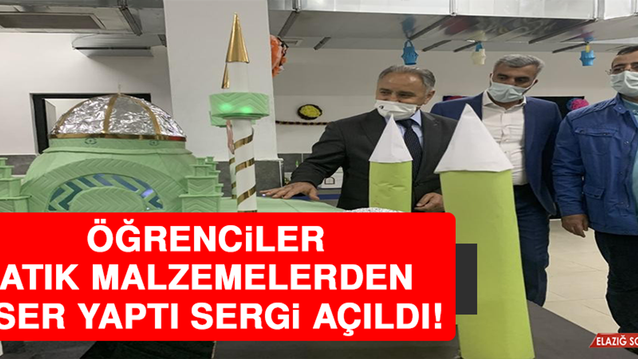 Öğrenciler Atık Malzemelerden Eser Yaptı, Sergi Açıldı