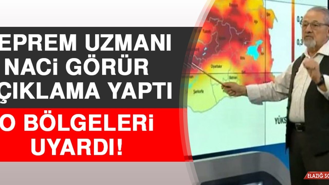 Deprem Uzmanı Naci Görür Açıklama Yaptı!