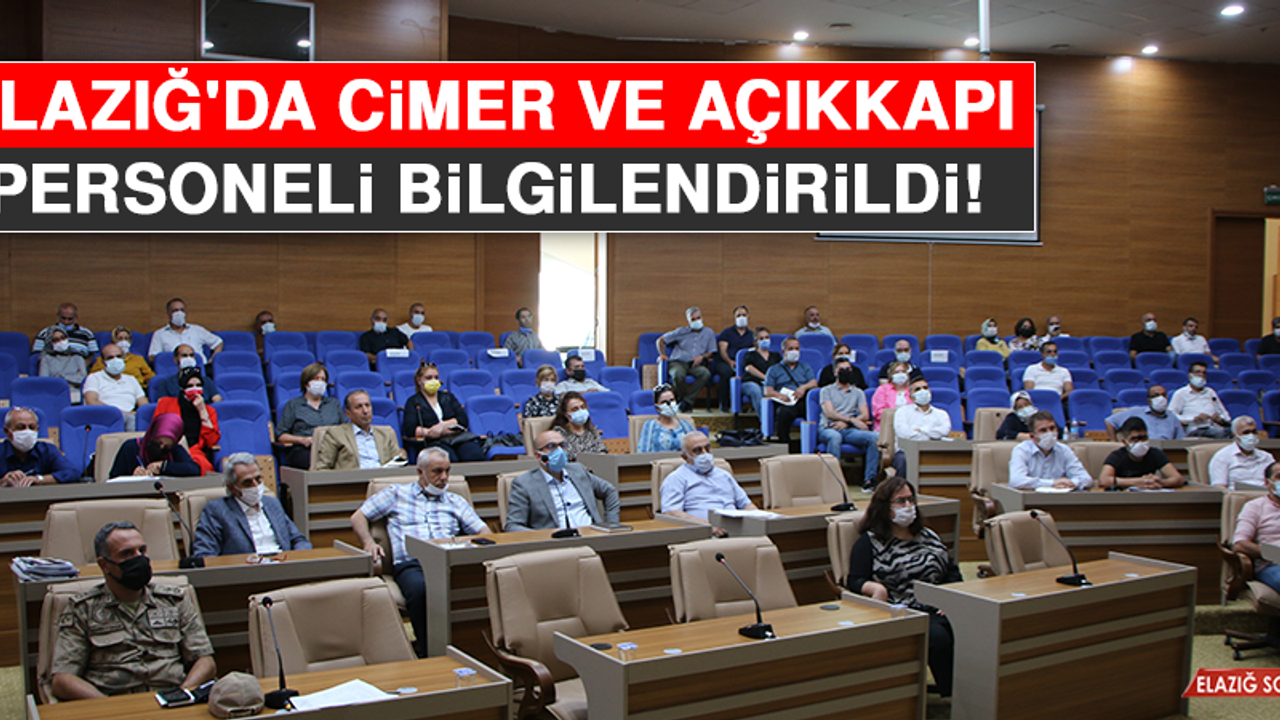 Elazığ'da CİMER ve Açıkkapı Personeli Bilgilendirildi