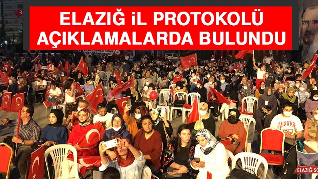 Elazığ İl Protokolü Açıklamalarda Bulundu