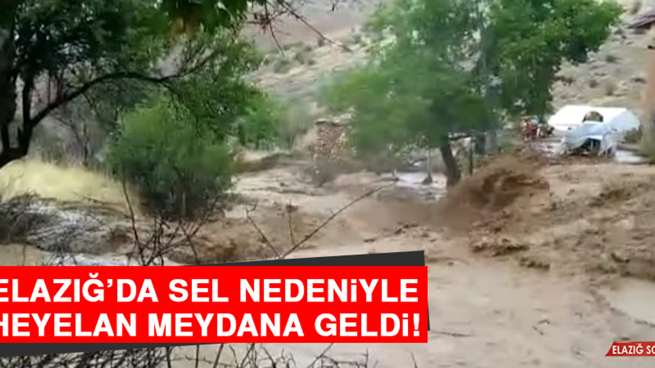 Elazığ’da Sel Nedeniyle Heyelan Meydana Geldi