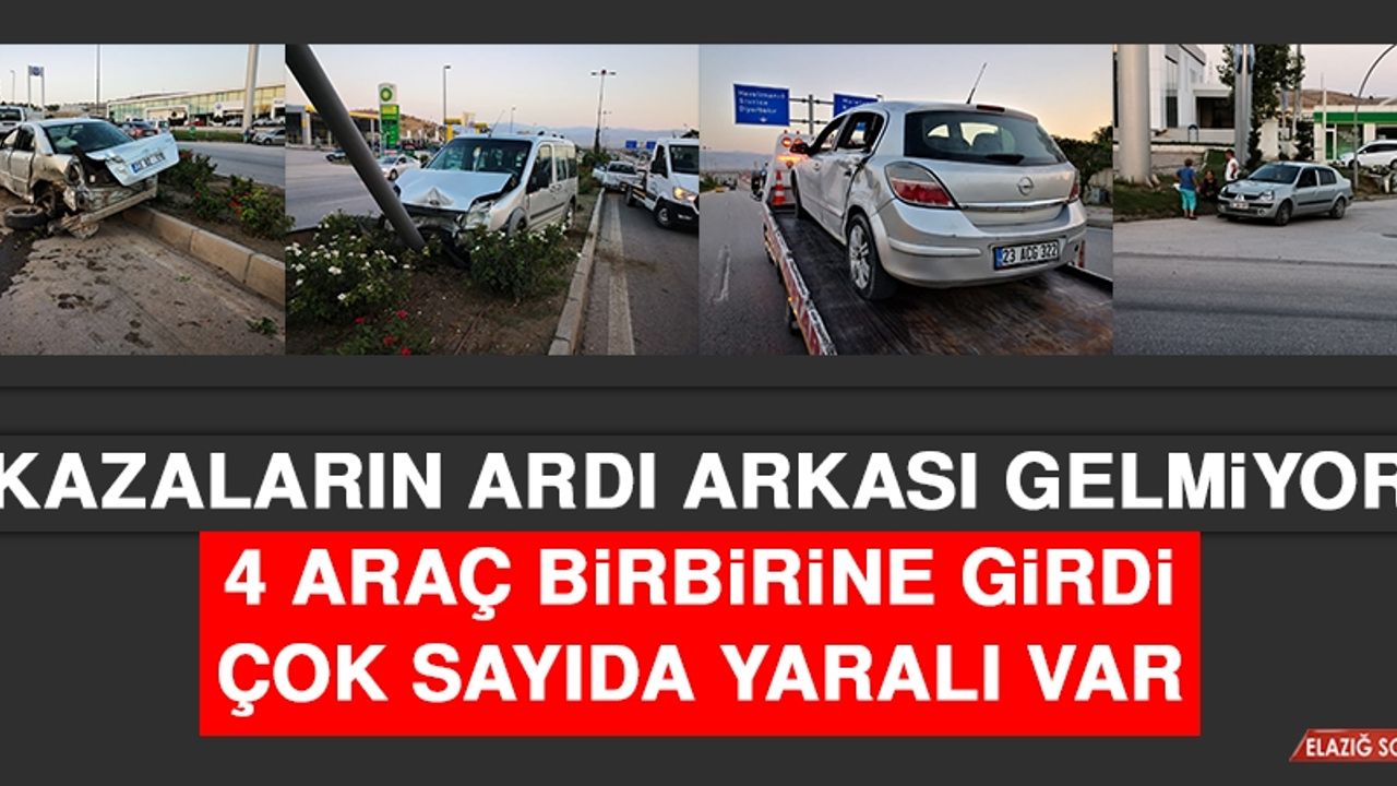 Feci Trafik Kazası! 4 Araç Birbirine Girdi