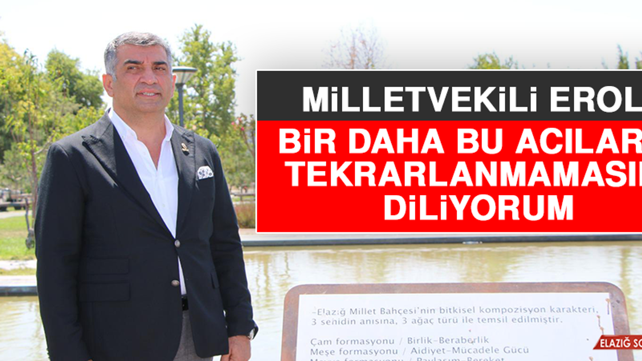 Milletvekili Erol: Bir Daha Bu Acıların Tekrarlanmamasını Diliyorum