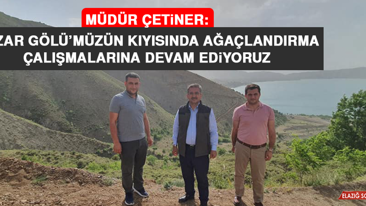 Müdür Çetiner: Hazar Gölü’müzün Kıyısında Ağaçlandırma Çalışmalarına Devam Ediyoruz