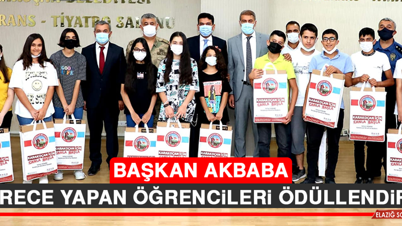 Başkan Akbaba, Derece Yapan Öğrencileri Ödüllendirdi