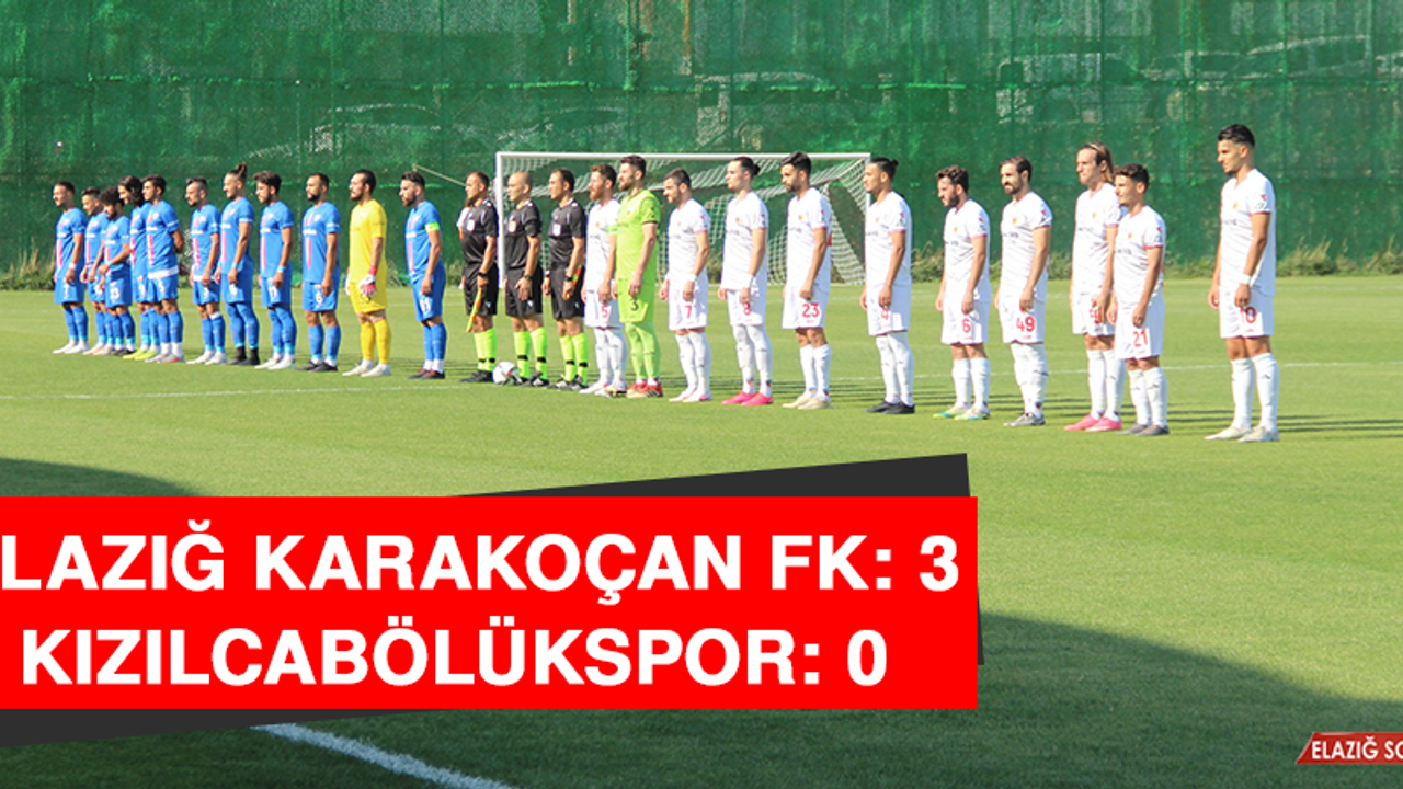 Elazığ Karakoçan FK: 3 - Kızılcabölükspor: 0