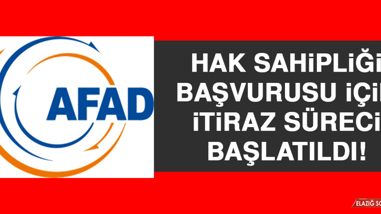 Hak Sahipliği Başvurusu İçin İtiraz Süreci Başlatıldı