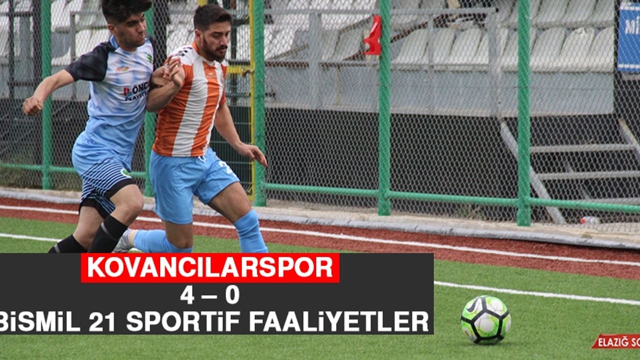 Kovancılarspor 4 – 0 Bismil 21 Sportif Faaliyetler