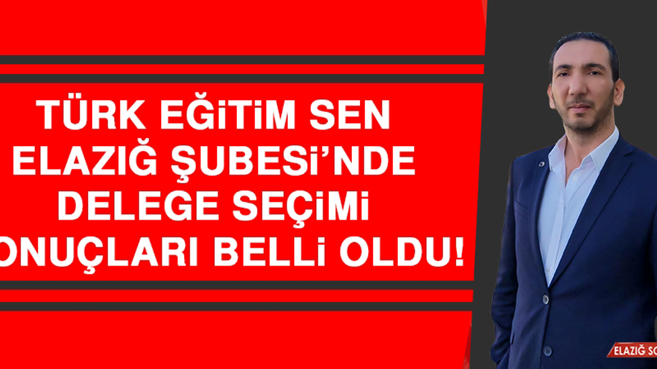 Türk Eğitim Sen Elazığ Şubesi’nde Delege Seçimi Sonuçları Belli Oldu!